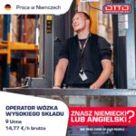 Niemcy praca na magazynie jako operator wózka widłowego bocznego wysokiego składowania w Unna